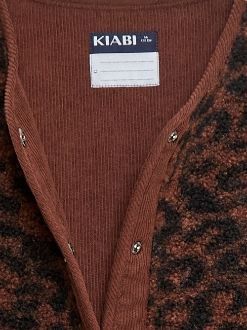 Gilet smanicato effetto montone - Kiabi