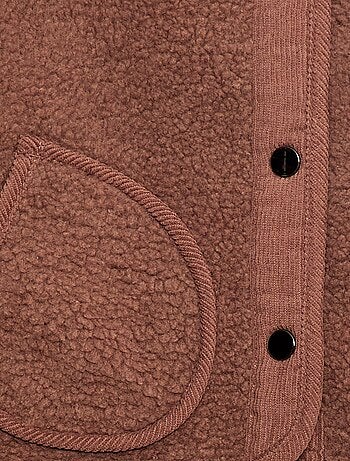 Gilet smanicato effetto montone