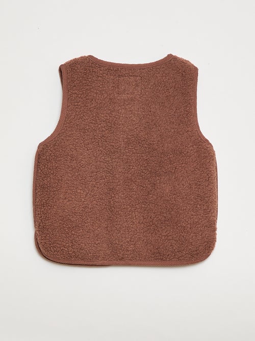 Gilet smanicato effetto montone - Kiabi