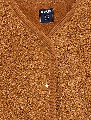 Gilet smanicato effetto montone