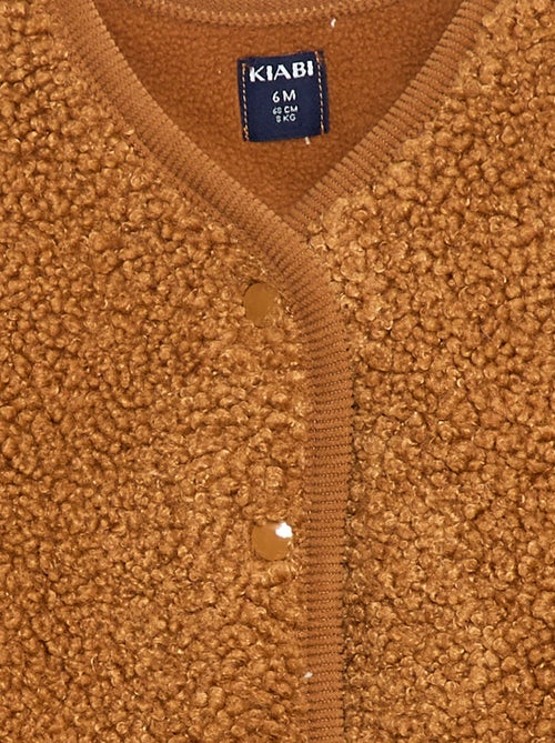 Gilet smanicato effetto montone - Kiabi