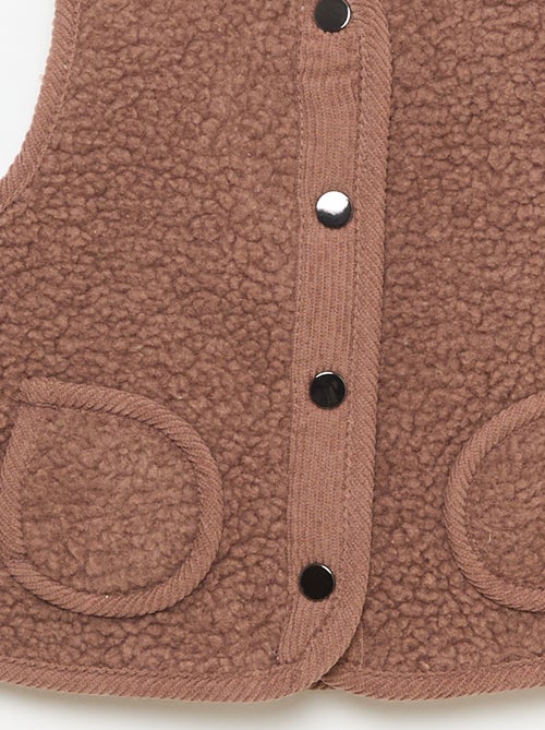 Gilet smanicato effetto montone - Kiabi