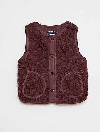 Gilet smanicato effetto montone