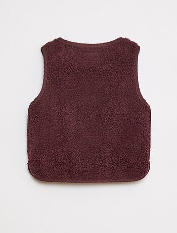 Gilet smanicato effetto montone
