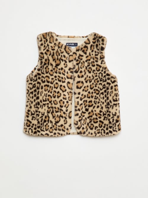Gilet smanicato in ecopelliccia - Kiabi