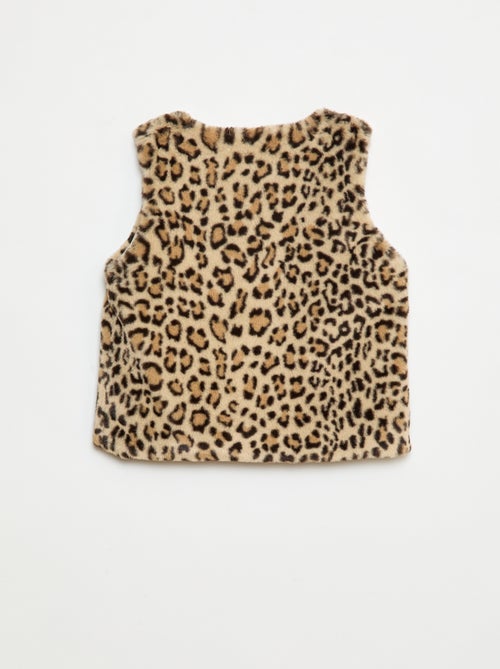 Gilet smanicato in ecopelliccia - Kiabi