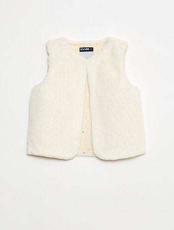 Gilet smanicato in ecopelliccia