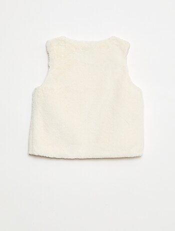 Gilet smanicato in ecopelliccia