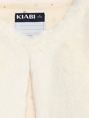 Gilet smanicato in ecopelliccia
