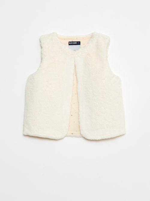 Gilet smanicato in ecopelliccia - Kiabi