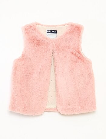 Gilet smanicato in ecopelliccia