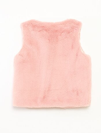Gilet smanicato in ecopelliccia
