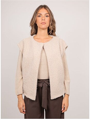 Gilet smanicato in maglia bouclé ujara