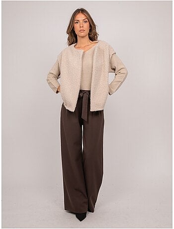 Gilet smanicato in maglia bouclé ujara