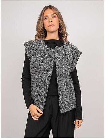Gilet smanicato in maglia bouclé ujara