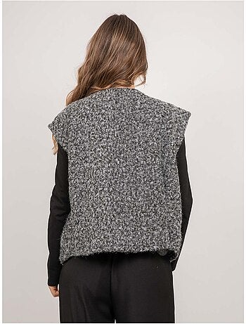 Gilet smanicato in maglia bouclé ujara