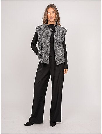 Gilet smanicato in maglia bouclé ujara