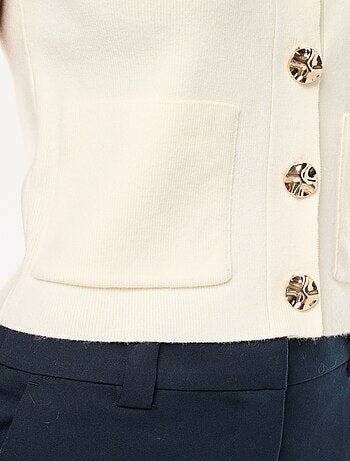 Gilet smanicato in maglia ottoman