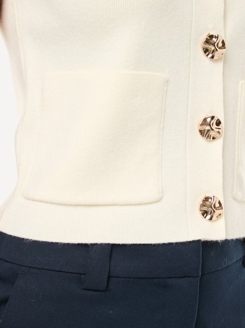 Gilet smanicato in maglia ottoman - Kiabi