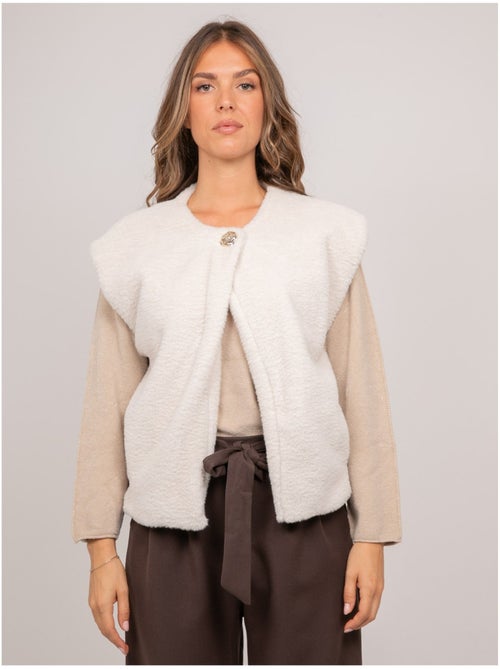 Gilet smanicato in pelliccia sintetica ulla - Kiabi