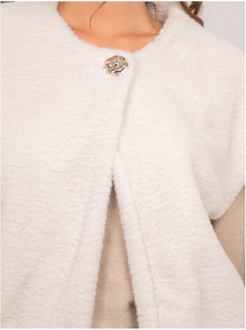 Gilet smanicato in pelliccia sintetica ulla Ecru - Kiabi
