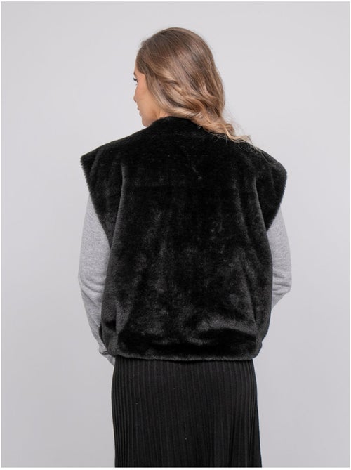 Gilet smanicato in pelliccia sintetica ulla - Kiabi