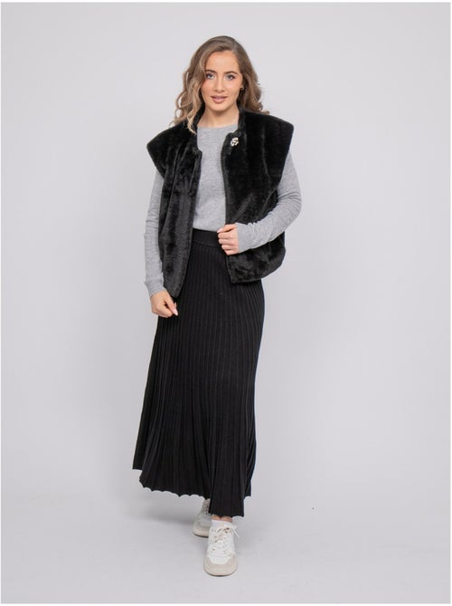 Gilet smanicato in pelliccia sintetica ulla - Kiabi
