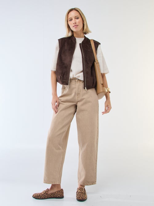 Gilet smanicato in suede - Kiabi