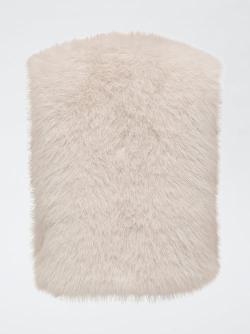 Gilet smanicato 'JDY' effetto peluche tinta unita - Kiabi