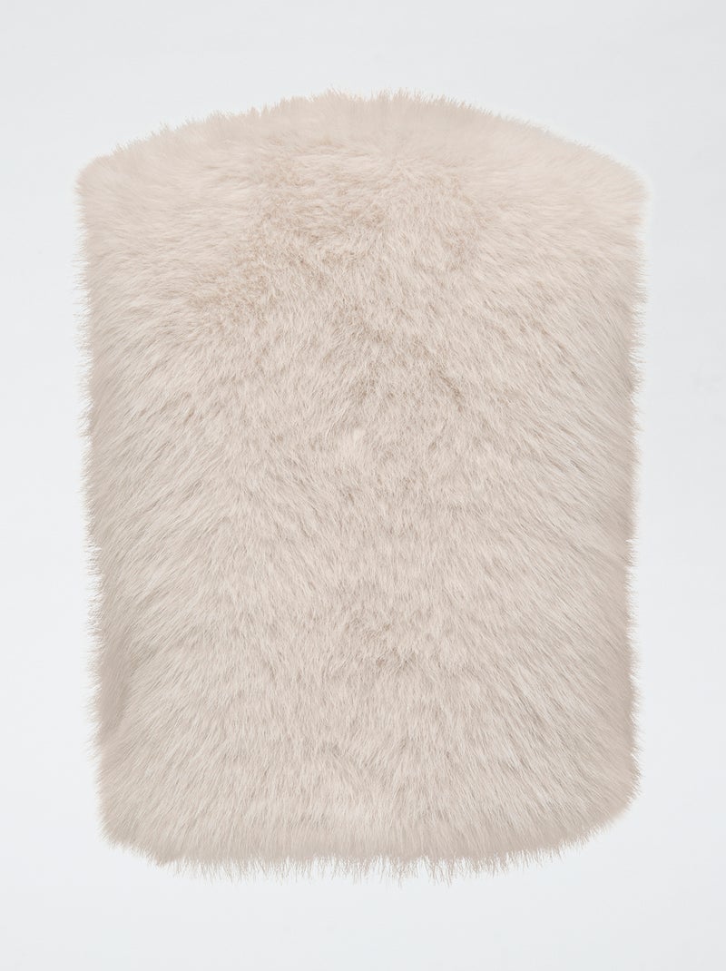 Gilet smanicato 'JDY' effetto peluche tinta unita Bianco - Kiabi