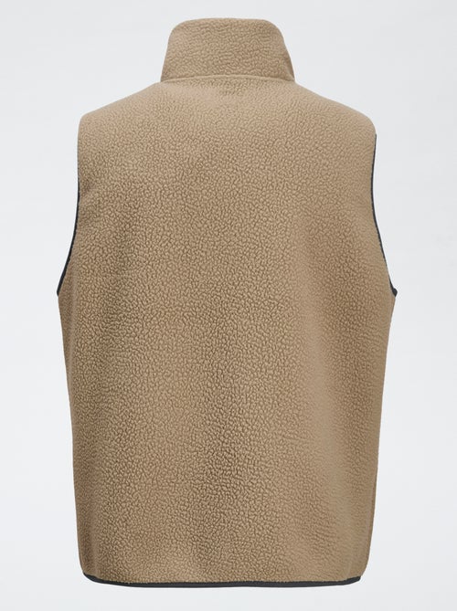 Gilet smanicato 'JJrebel' effetto montone a contrasto - Kiabi