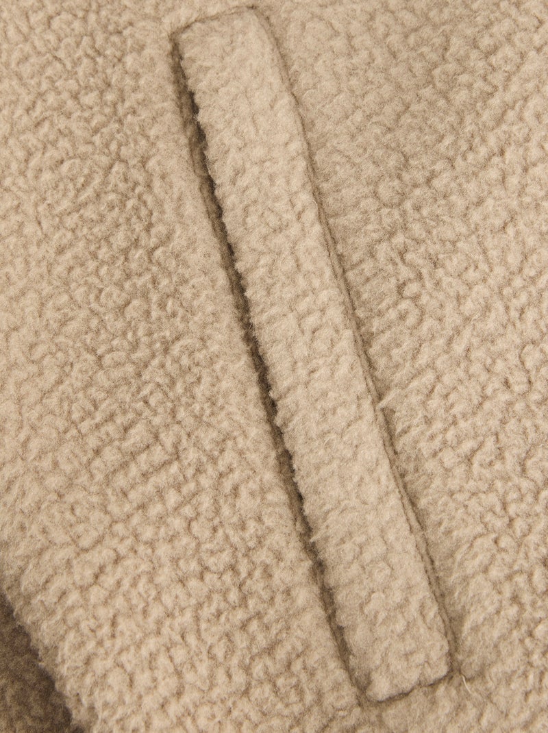 Gilet smanicato 'JJrebel' effetto montone a contrasto Beige - Kiabi