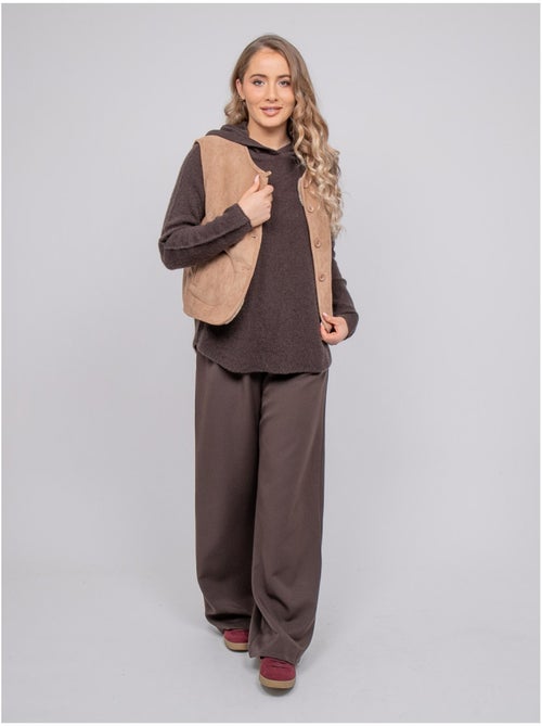 Gilet smanicato reversibile effetto montone upokia - Kiabi