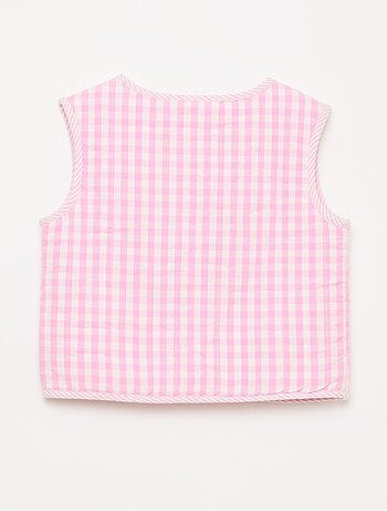 Gilet smanicato reversibile in popeline