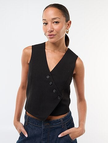 Gilet smanicato stile garçon uni