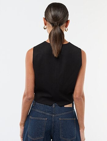 Gilet smanicato stile garçon uni