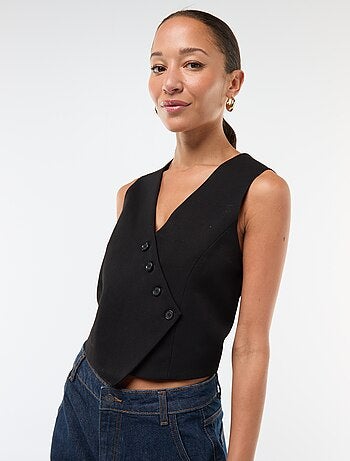 Gilet smanicato stile garçon uni