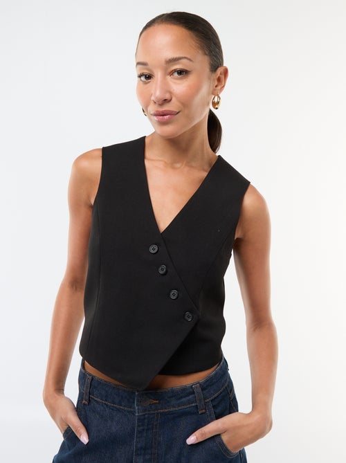 Gilet smanicato stile garçon uni - Kiabi