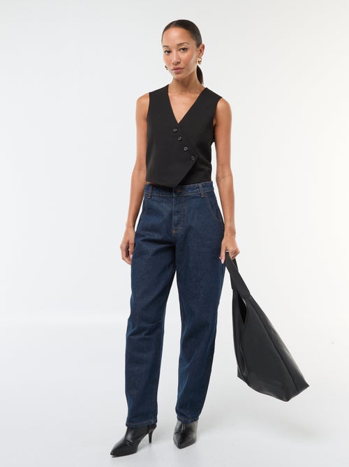 Gilet smanicato stile garçon uni - Kiabi