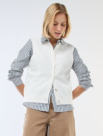 Gilet smanicato tinta unita