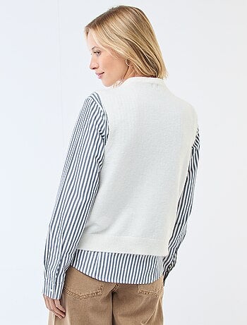 Gilet smanicato tinta unita