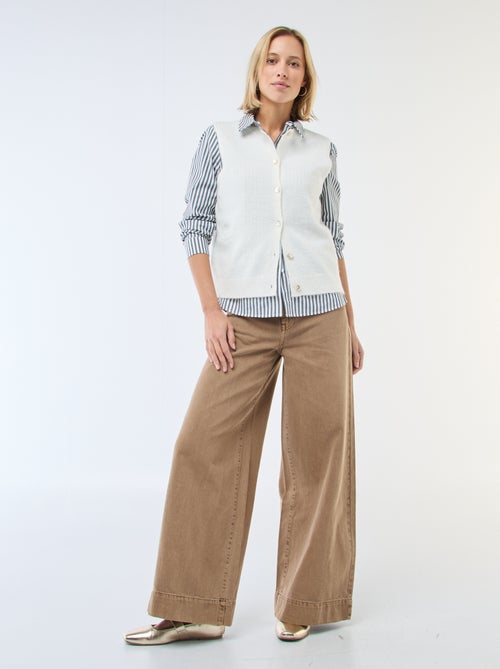 Gilet smanicato tinta unita - Kiabi