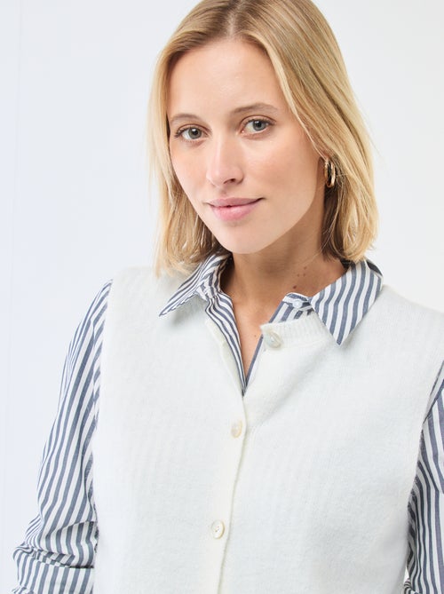 Gilet smanicato tinta unita - Kiabi