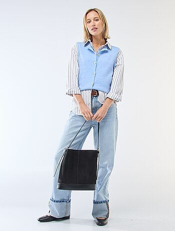 Gilet smanicato tinta unita