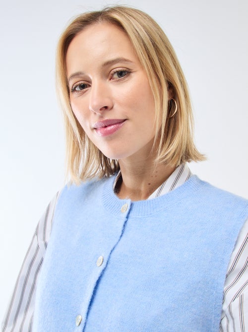 Gilet smanicato tinta unita - Kiabi