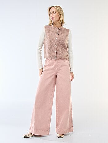 Gilet smanicato tinta unita