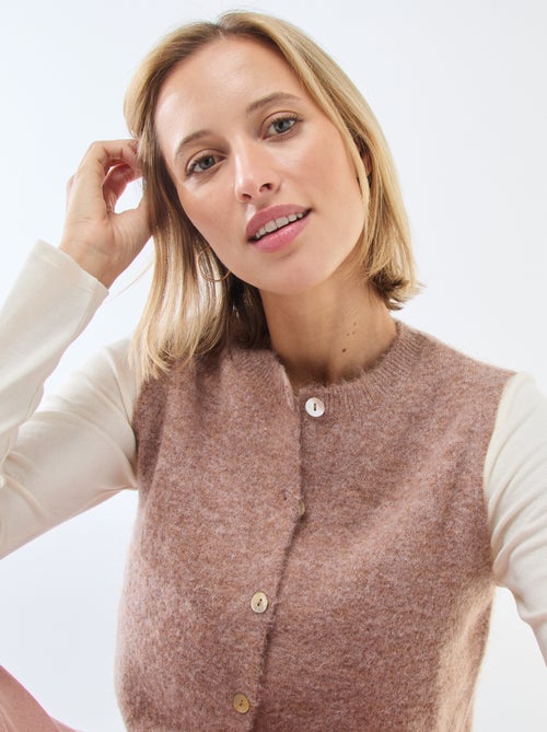 Gilet smanicato tinta unita - Kiabi