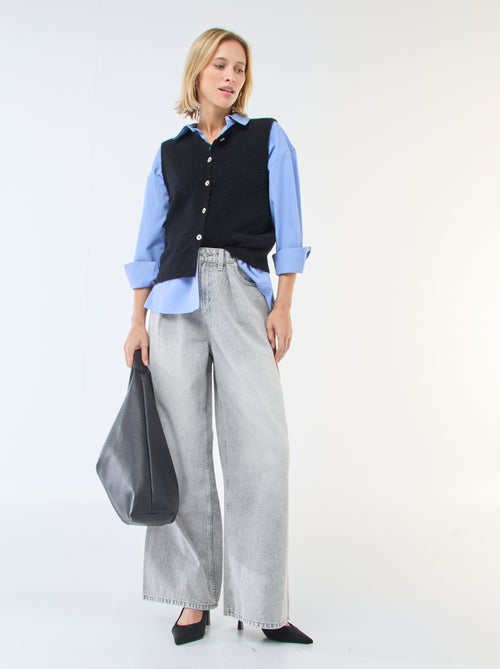 Gilet smanicato tinta unita - Kiabi