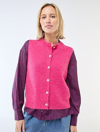 Gilet smanicato tinta unita