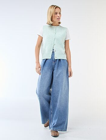 Gilet smanicato tinta unita